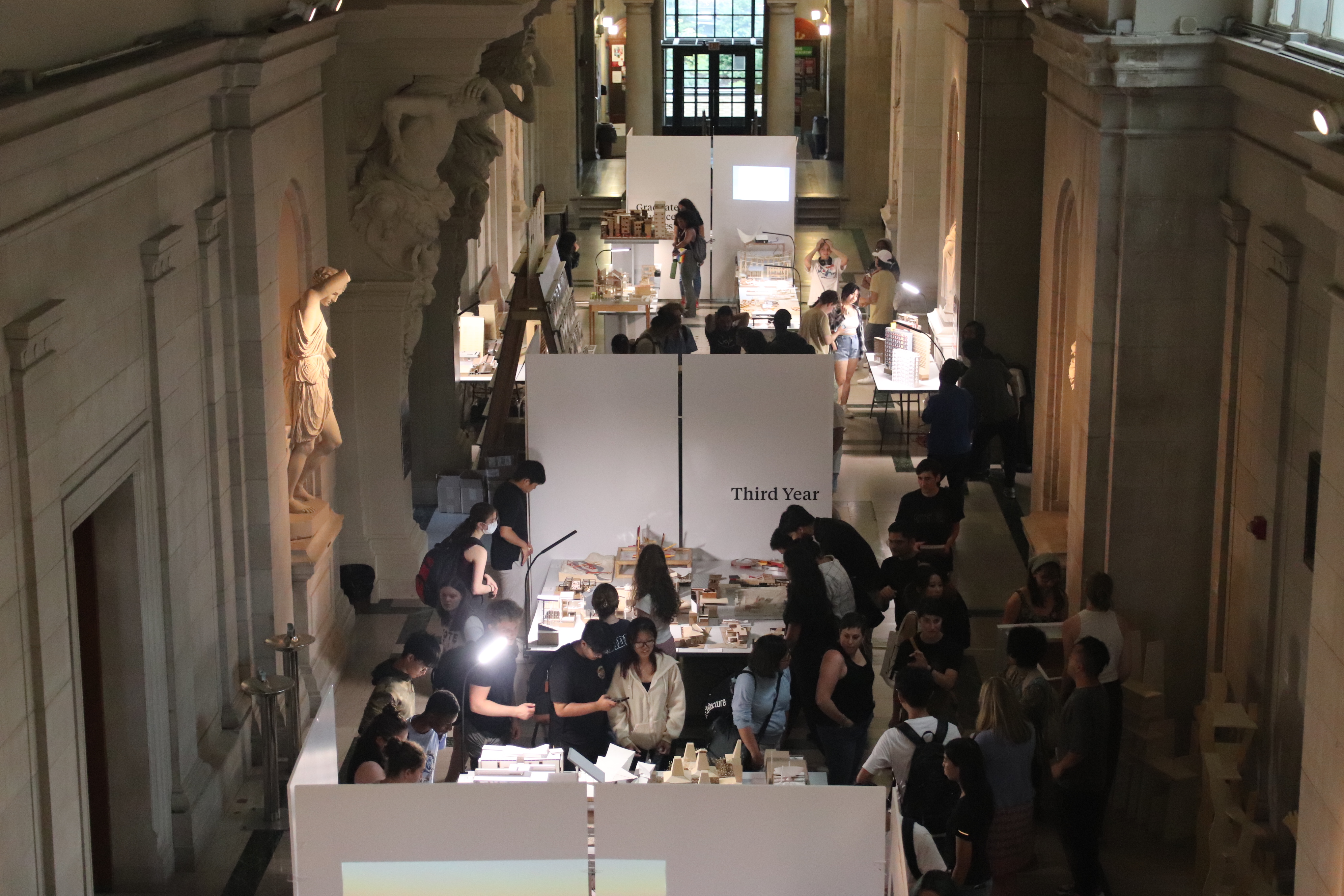 The 2023 EX-CHANGE exhibition in the College of Fine Arts Great Hall. Credit: Sejal Jain