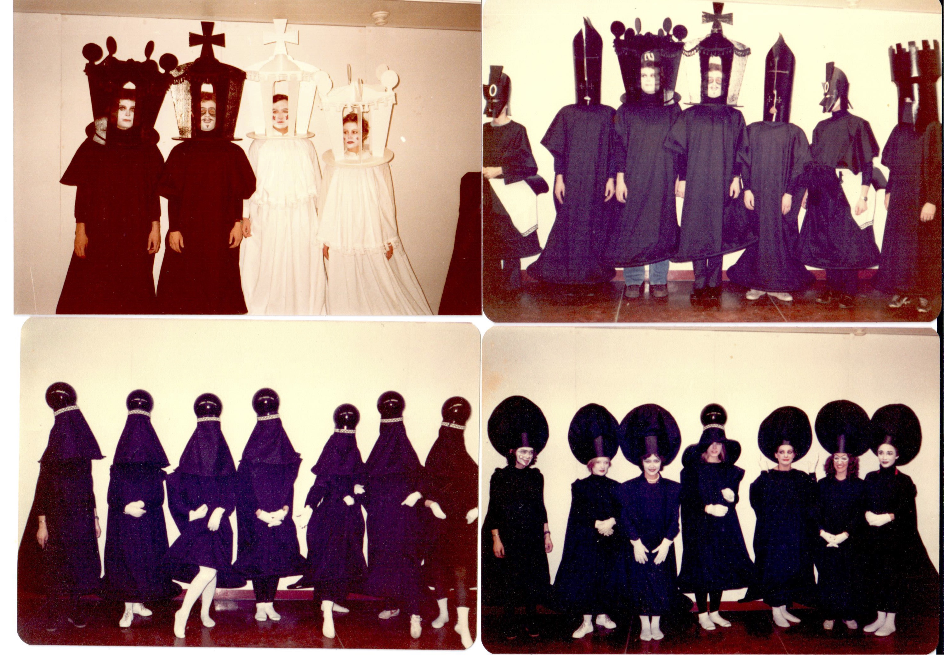 Beaux Arts Ball Chess Set, February 1979. Steve is one of the black bishops.