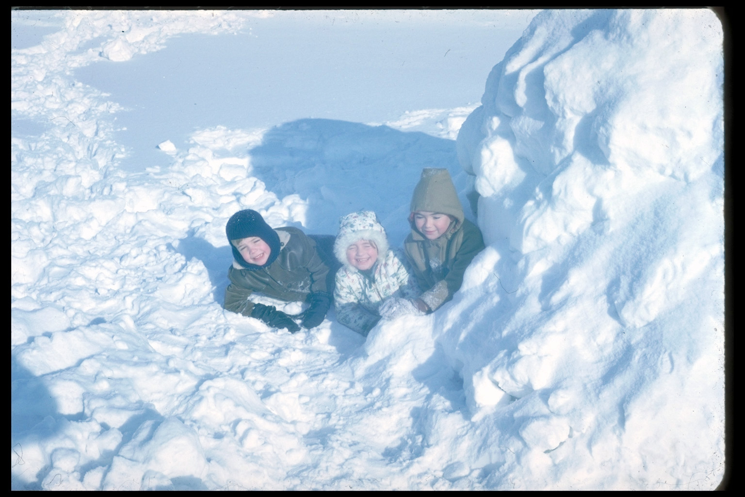 One of many snow caves in Clarence, NY