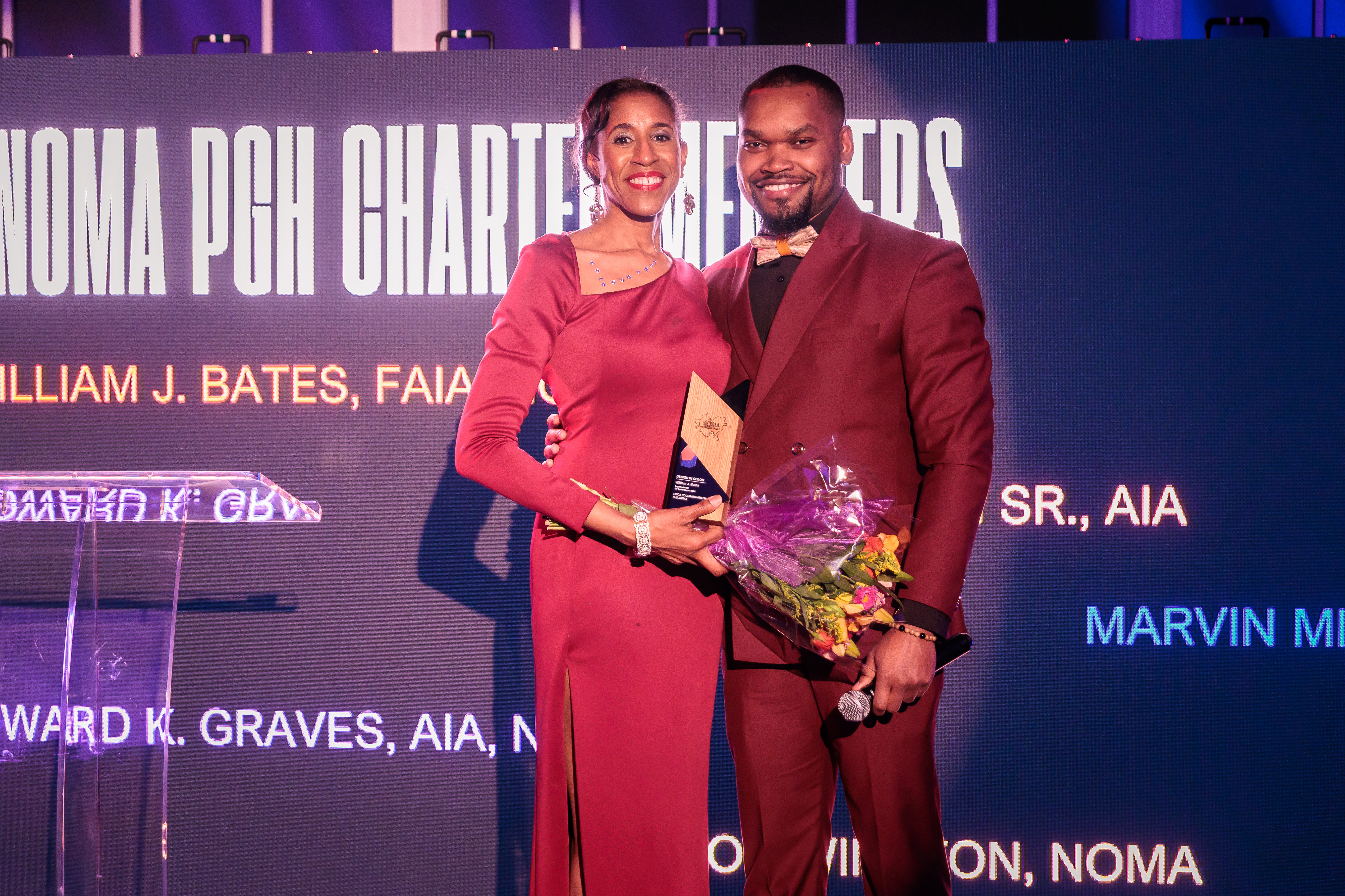 Erica Cochran Hameen receives award onstage