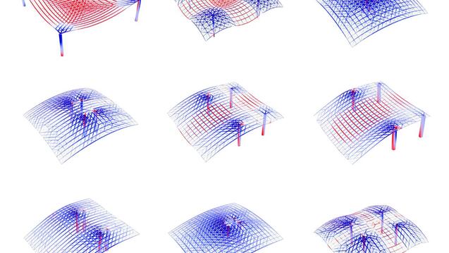 series of computer-generated structural diagrams