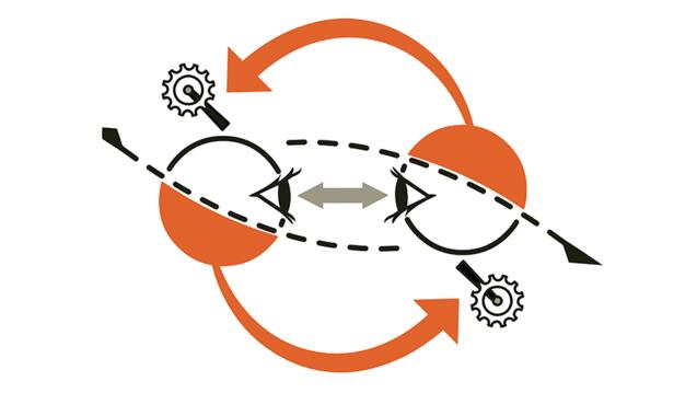 Metaphorical diagram of interaction of multiple agents, whether humans or machines