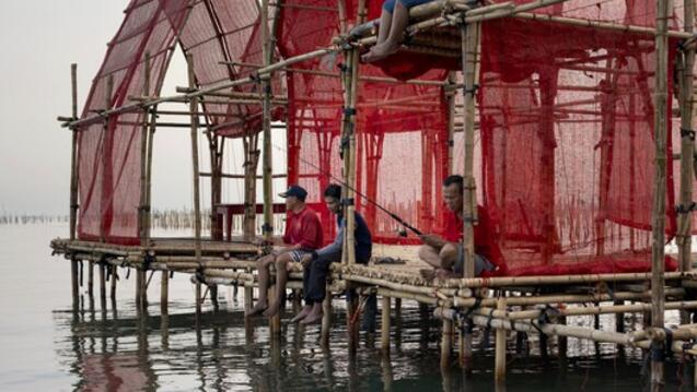 Oyster Harvest Pavilion, by Chat Architects, which is an artful “bastardization” of a traditional oyster fishing venue in the Gulf of Thailand.