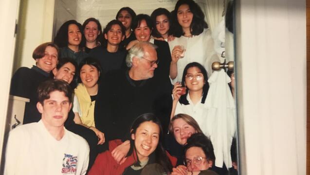 Art Lubetz with a group of students from the fall 1995 second year studio