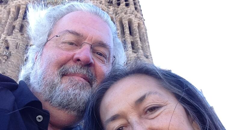 Steve and Yoko at Sagrada Familia, Barcelona 2014