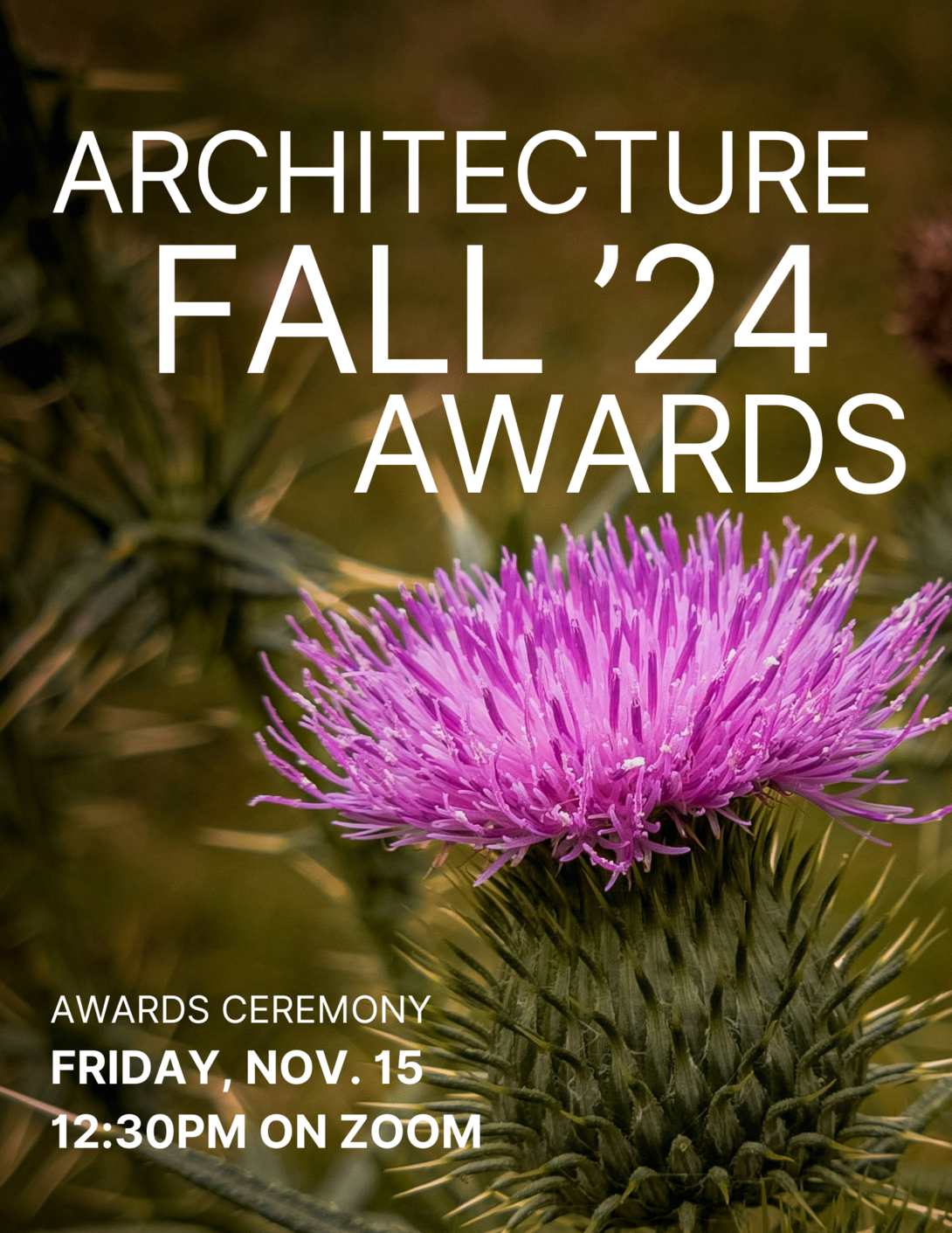 Architecture Fall '24 Awards Ceremony poster