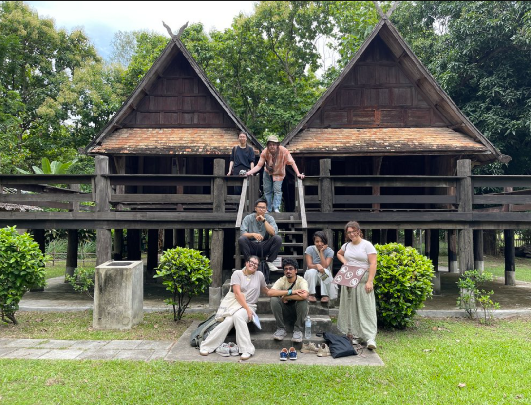 Students in the Common Imaginaries: Urban Playbook for Radical TypoMorphological Formations studio pose in Chiang Mai, Thailand. The studio is conducted by Tommy CheeMou Yang.