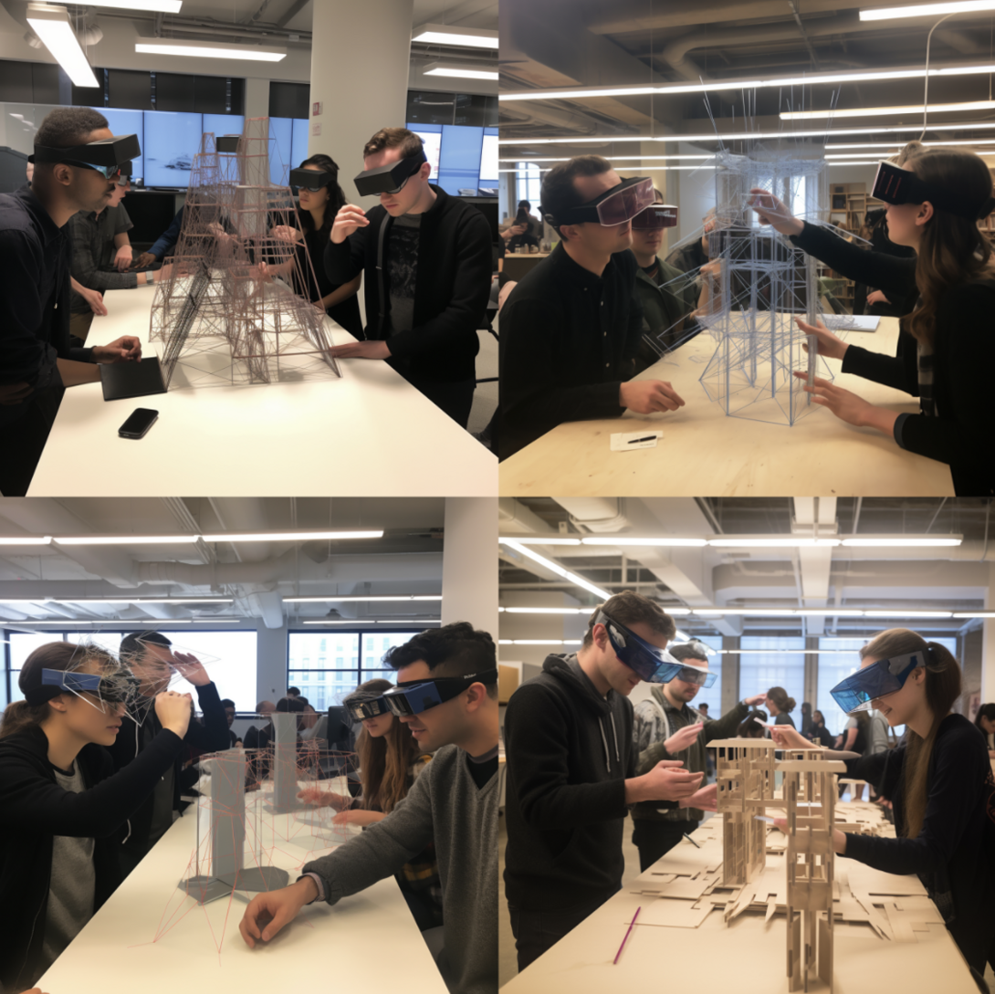 Extended reality (XR) technology revolutionizing the interactive design and teaching process of three-dimensional (3D) architectural structures. Image: Juney Lee 